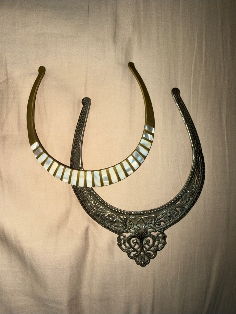 Gold-Tone Mother of Pearl Accent Collar Necklace - Women's Jewelry